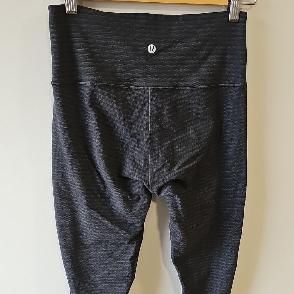 lululemon Size 8 Wunder Under High Rise Leggings In Luon Pique Black